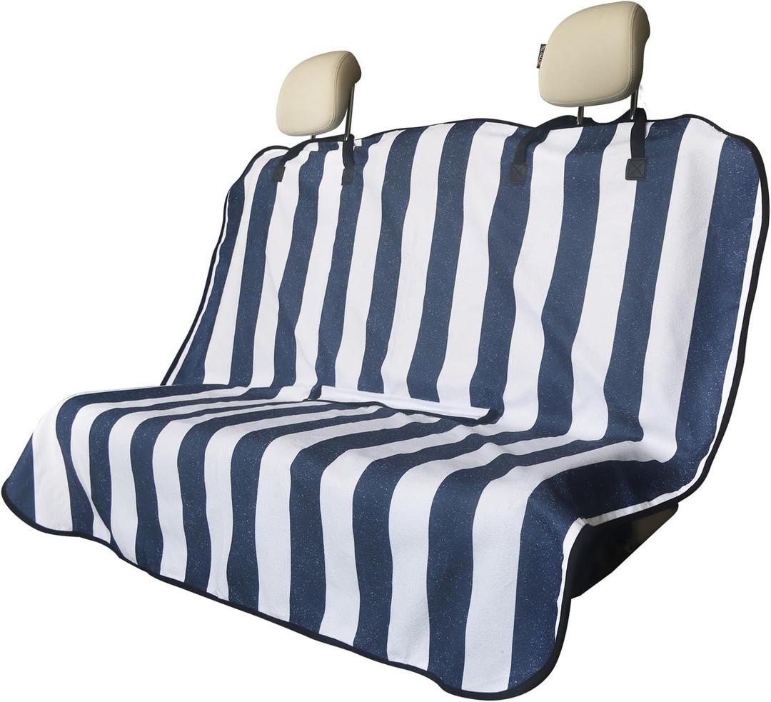 Back Seat Cover for Car Trucks Van SUV,Waterproof Rear Bench Towel Seat Covers for Dogs and Kids,Automotive Backseat Protector (Blue Stripe) Back Seat Cover for Car Trucks Van SUV,Waterproof Rear Bench Towel Seat Covers for Dogs and Kids,Automotive Backseat Protector (Blue Stripe)