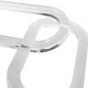 Deco 79 Acrylic Plastic Chain Decorative Sculpture Oval 5 Link Home Decor Statue, Accent Figurine 27" x 0" x 4", Clear