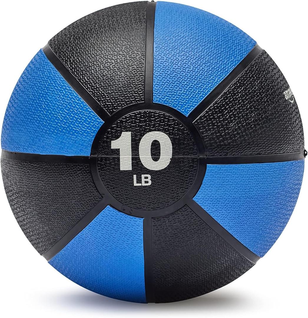 Amazon Basics Weighted Medicine Ball for Core Strength, Strength Training, Full-Body Workouts and Balance Exercises