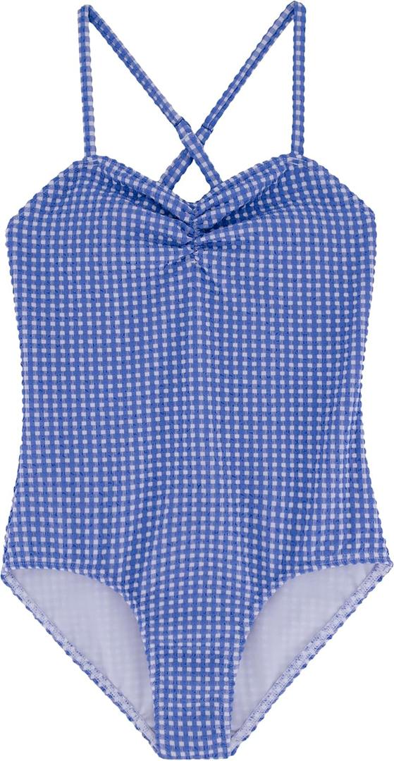 Roxy Girls' One-piece Swimsuit with UPF 50+ Sun Protection, Quick Drying Bathing Suit (7, Blue Bonnet)