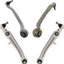 TRQ Front Left and Right Lower Control Arm with Ball Joint Set 4 Piece Compatible with 2004-2010 Audi A8 Quattro 2007-2009 Audi S8