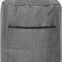 Air Fryer Cover Dust Cover, Round Protective Cover Bag Small Household Appliance Dust Cover with 2 Pocket and Handle for Electric Pressure/Rice Cooker, 38x38.7cm/15x15.2in(Black)