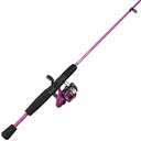 Zebco Slingshot Spinning Reel and Fishing Rod Combo, 2-Piece Medium Lightweight Durable Fiberglass Rod, Comfortable EVA Handle, Pre-Spool with 8lb Cajun Fishing Line