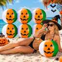 12 Pcs Halloween Pumpkin Pool Floats 16" Inflatable Beach Balls