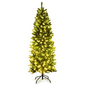 6-ft Slim Green Artificial Christmas Tree