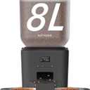 Automatic Cat Feeder for 2 Cats - 8L/34 Cups Large Capacity Auto Cat Food Dispenser with LCD Screen, 2 Food Trays, Timed Cat Feeder, Up to 50 Portions 6 Meals Per Day, Keep Fresh, Black