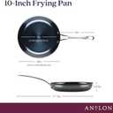 Anolon Everlast N2 Carbon Steel Frying Pan/Skillet with Helper Handle, Compatible with All Cooktops, Metal Utensil Safe, 10 Inch Open Fry Pan - Black