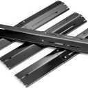 Adjustable Porcelain Steel Heat Plate Shield, Heat Tent Grill Parts for Charbroil Nexgrill, Backyard Grill, Brinkmann, Burner Cover Replacement for Gas Grills Extends from 11.7" up to 21" L, 4 Pack