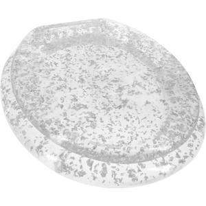 Ginsey Home Solutions Elongated Resin Toilet Seat, Silver Foil (DAA)