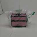 Makeup Case Organizer,Makeup Train Case, Trays Cosmetic Box Portable, Profesional for Salon Barber,Black Bright Pink