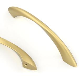 Asidrama 10 Pack 5 Inch(128mm) Brushed Gold Cabinet Pulls Cabinet Handles Cupboard Handles Kitchen Cabinet Hardware for Cupboard Drawer Pulls