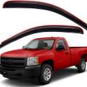 Lightronic Extra Durable in-Channel Auto Vent Window Visor, Fits 2007-2013 Chevrolet Silverado & GMC Sierra 1500, 2007-2014 Silverado/Sierra 2500 HD & 3500 HD, Regular/Extended/Crew Cab, Smoke, 2-Pcs