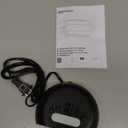 Amazon Basics Small Digital Oval Alarm Clock With LED Display, Nightlight & Battery Backup, Black, 4.5 x 3.5 x 2.4 Inches