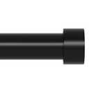 1 inch Heavy duty Curtain rods 48 to 84 inch, Black Curtain Rod for Windows Adjustable, Metal Drapery Rods with End Cap Finials, Modern Drapery Rods for Sliding Door, Bedroom, Living Room