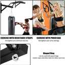 Wall Mount Pull Up Bar Wall Mounted Body Press Pull Up Bar Gym Chin-Up for Upper Body Workout