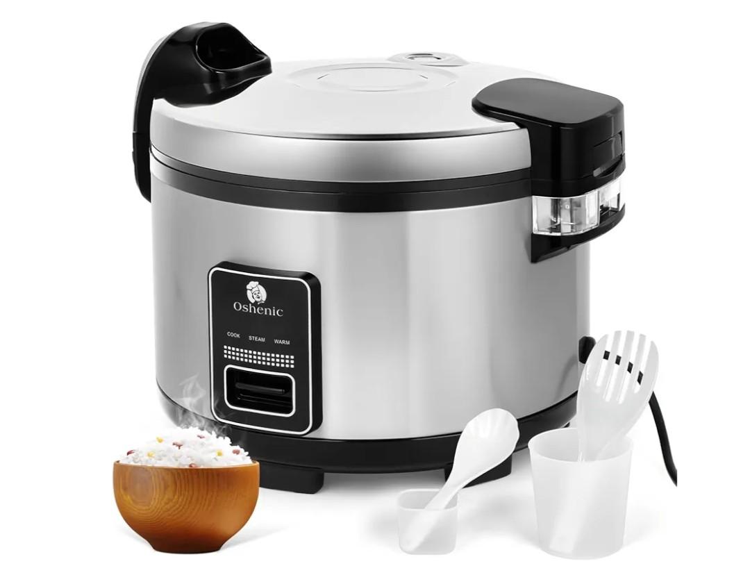 Commercial Rice Cooker & Warmer 84 Cups (Cooked),15.85 Qt / 15 Liter Large Capacity Rice Cooker,Auto Keep Warm,Non-Stick Inner Pot,1350W Fast Cooking Electric Rice Cooker For Restaurant,Hotel