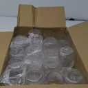 40 Pack Plastic Ribbed Wine Glasses, 14Oz Origami Disposable Wine Glasses Unbreakable Clear Plastic Cocktail Glasses Recyclable Shatterproof Reusable Wine Cups (NOT dishwasher-safe)