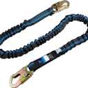 6 FT Safety Harness Lanyard with Double Heavy Duty Snap Hook, Single leg Abrasion Resistant Internal Shock Absorbing Fall Protection Lanyard, Construction Arborist Roofer, OSHA/ANSI Rated