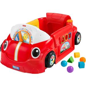 Fisher-Price Baby Toy Laugh & Learn Crawl Around Car Red Activity Center with Educational Music & Lights for Infants Ages 6+ Months