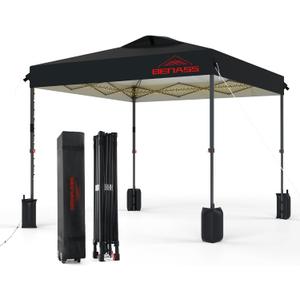 12x12 Pop Up Canopy Tent, Black