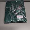 2 x Men's Silky Satin Pajama Sets Mens Sleepwear Big and Tall Pajamas for Men Loungewear Summer Pjs Lounge Set M-5XL (Green)
