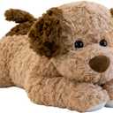 Dog Plush Dog Toy 18 Inch  Brown Weighted Stuffed Animal Dog Ultra-Soft Plush, Durable Design, Suitable for Kids & Adults  Cozy Comfort Companion