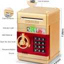 Refasy Piggy Bank Cash Coin Can ATM Bank Electronic Coin Money Bank for Kids Age 3-12, Money Savings Box Mini ATM Coin Bank Toys Gifts for 3 4 5 6 7 8 9 10 11 12 Year Old Boys Girls
