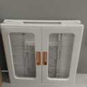 3 Sets Stackable Storage Bins Folding Storage Bins with Lid and Doors, Closet Organizers with Wheels, Plastic Folding Storage Box Collapsible Cabinet Bins, Multi-Use Storage Box A,Large Size