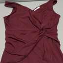 BeryLove Wedding Guest Dresses for Women Long Formal Party Dress Evening Wrap Ruched Midi Cocktail Bridesmaid Date Night Gowns 7099 Burgundy L