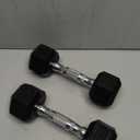 PAPABABE HEX Dumbbell Set 2.5-125lb, Rubber Encased Home Gym Dumbbells, Exercise & Fitness Weights Dumbbells for Women & Men, Hand Weight for Strength Training