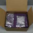 Clear Vinyl Zippered Storage Bags (3-Pack) 40L Sturdy Storage Bags for Sweaters, Blankets, Comforters, Bedding Sets and Much More! (Purple, 18x15x9)
