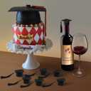 36 Pieces 2026 Mini Graduation Caps with Tassels Graduation Wine Bottle Toppers(Black Cap with Black Tassel)
