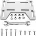 Mini Bike Mount Plate Adapter Bracket Compatible with Predator 79cc 97cc 100cc 212cc Coleman CT100U Baja DB30 Hoverheart MB001 Motovox MBX10 for 4 Stroke Engine Parts (Silver)