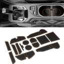 Cup Holder Inserts for Subaru Crosstrek Accessories 2023 2022 2021 2020 2019 2018, for Subaru Impreza 2017-2023 Center Console Mat Non-Slip Door Pocket Liners (15pc, Orange)