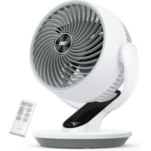 DREO Oscillating Fan for Bedroom, 13 Inch Quiet Table Fans for Home Whole Room, 75ft Powerful Airflow, Desk Air Circulator Fan with Remote, 120 Adjustable Tilt, 4 Speeds, 8H Timer, for Office Desktop, Small