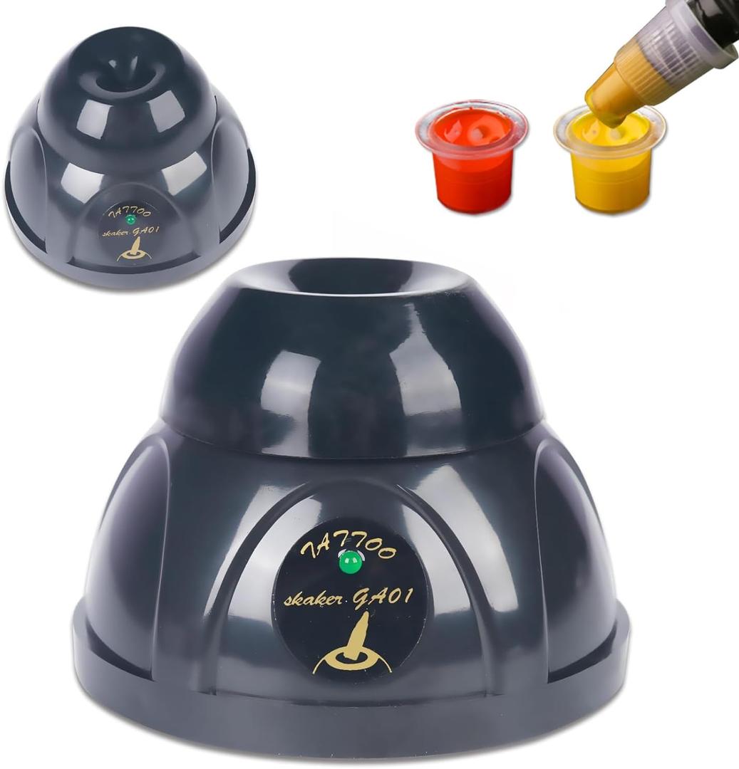 Combofix Mini Vortex Ink Mixer, 4000RPM Pigment Mixer Lab Beauty Paint Shaker with Touch Function, Mix Tattoo Ink Nail Polish Eyelash Glue Ultra-Quiet Motor (Black)