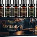 Men Essential Oils Gift Set, Premium Fragrance Oil for Diffusers for Home, Candle & Soap Scents,Agarwood & Leather,Tobacco & Vanilla, Sandalwood & Amber, Cypress & Sage, Rum & Musk,Cedarwood & Oud