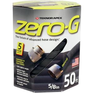 Zero-G 5/8 in. D X 50 ft. L Black Aluminum Garden Hose