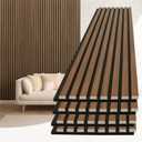 Art3d 94 x 12.6 Inch Acoustic Lightweight Slat Wall Panel, 4-Piece, Walnut