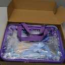 8 Packs 8 Colors Large Toy Storage Bags with Zipper and Labels, Clear PVC Waterproof Toy Organizers Bags for Board Games, Puzzles Pieces, Building Blocks, Handmade Accessories, Kid Books (Multicolor), 12"L x 4"W x 8.7"H