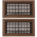 8" x 16" Automatic Foundation Vent for Ventilating Crawl Space Replacement Auto Air Vent, Brown, 2 Pack