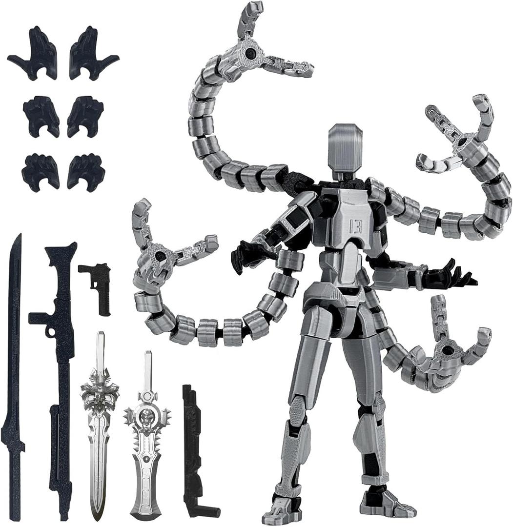 T13 Already Assembled Action Figure Accessories,T13 Multi-Jointed Movable,for Collectors Desktop Decorations t-13 Movability 3D Printed Toys