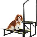 2 Step RV Stairs, Hot Tub Steps, Outdoor Spa Step Ladder with Handrail,Portable Economy 5th Wheel Stair for Travel Trailer, Motor Home, Camper and Porch with Non-Skid Tapes