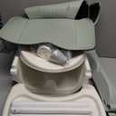 Baby High Chair, 5 in 1 High Chairs for Babies and Toddlers, Travel Foldable High Chair with Foot Rest, Detachable PU Cushion, Double Removable Tray, Adjustable Height & Recline (Turquoise)