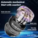 JWKPA Torque Ball Hand Exerciser,Gyro Ball Hand Wrist Exerciser with Counter,Compact and Portable, AutoStart Colorful Lighting,Designed for Fitness Enthusiasts and Office Workerss(Black)