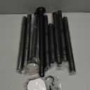 Black Long Curtain Rod Tension Shower Curtain Rods 30 to 120 inch Adjustable Spring Heavy Duty Rods for Bathroom Windows Outdoor No Drill No Slip Spliced and Telescopic Design