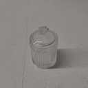 1 Pack Qtip Holder Glass Apothecary Jars with Lids Bathroom Accessories Vanity Organizers and Makeup Storage Canister for Cotton Swabs, Balls, Pads, Floss Picks, Candy, Clear