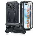FNTCASE for iPhone 15 Phone Case: for iPhone 13 & 14 & 16e Case Military Grade Shockproof Protection Hard Phonecase  Dual Layer Matte Textured Drop Proof Rugged Protective Cover  6.1 Inch Black