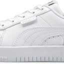 PUMA Kids Girls Jada Lace Up Sneakers Shoes Casual - White (5.5 Big Kid)