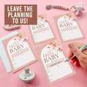 Hadley Designs Baby Shower Invitations For Girl -15 Baby Shower Invites for Girl with Diaper Raffle & Book Request Cards, Boho Babyshower Invitations with Envelopes, Hello Baby